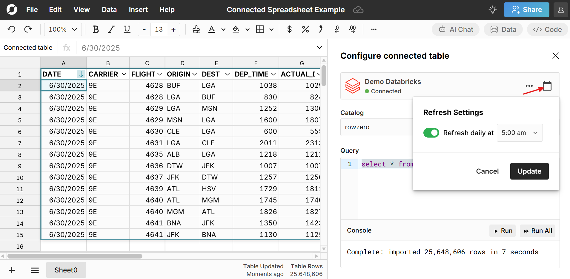 automate spreadsheet updates