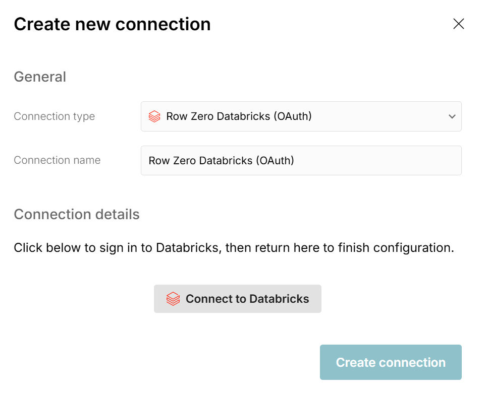 connect spreadsheet to databricks using databricks oauth