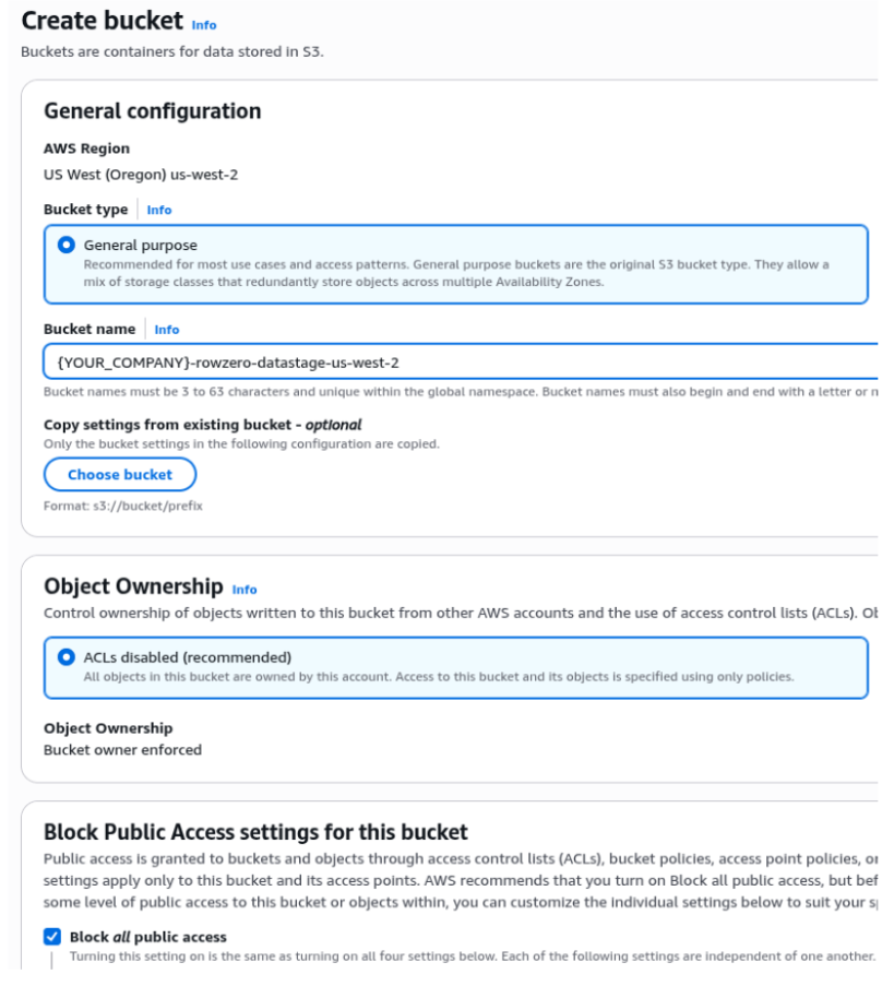 create aws bucket for athena