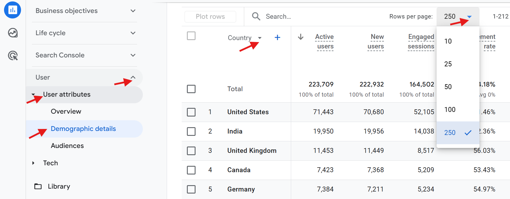 google analytics users by location