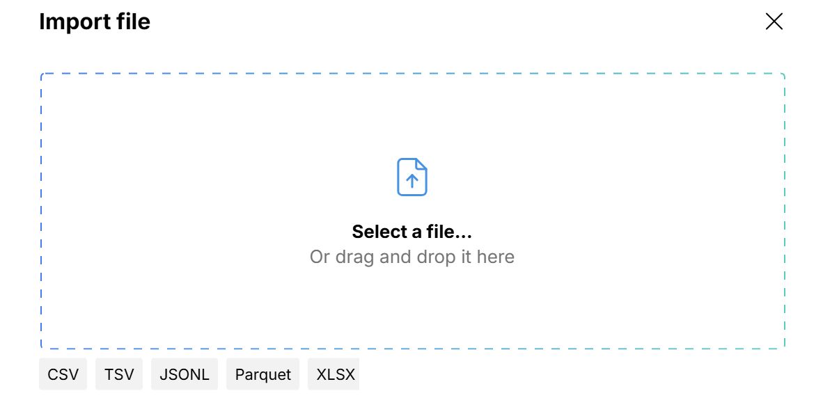 import file to spreadsheet