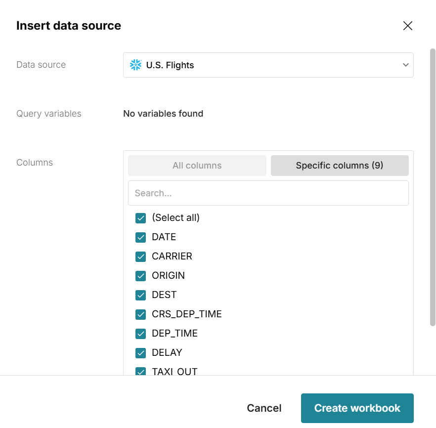 create new spreadsheet from dynamic data source