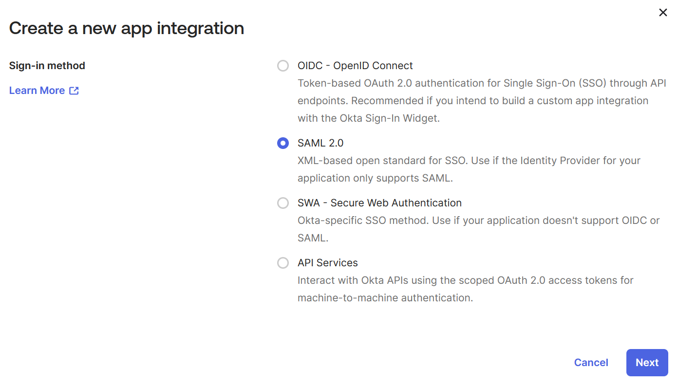 scim okta app integration saml