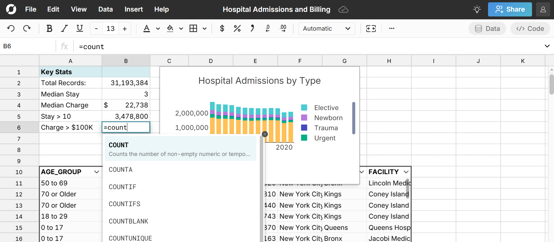 secure spreadsheet for big data