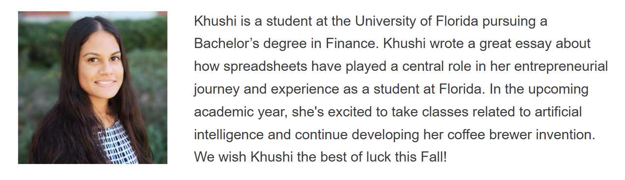 2025 data scholarship winner